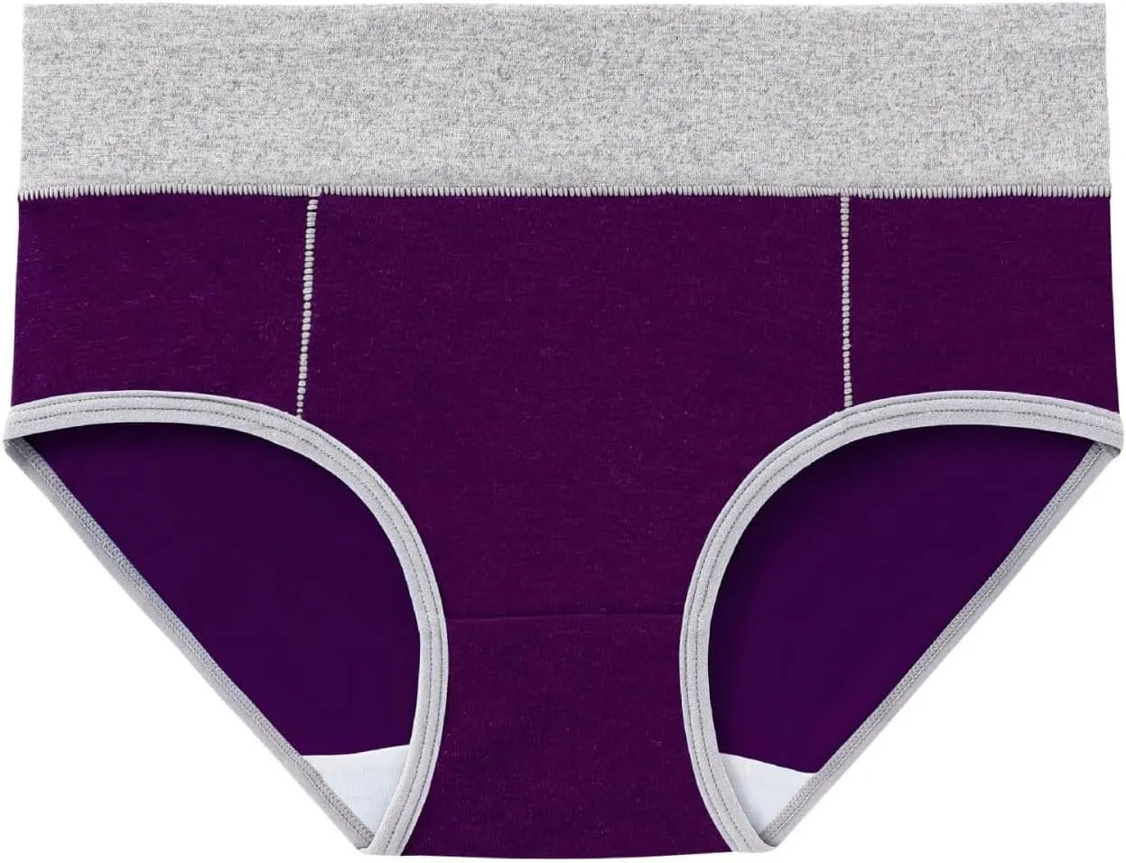 Women's 5 Pieces Briefs High Waist Stretch Underwear Soft Underpants Ladies Full Coverage Panties Solid Lingerie