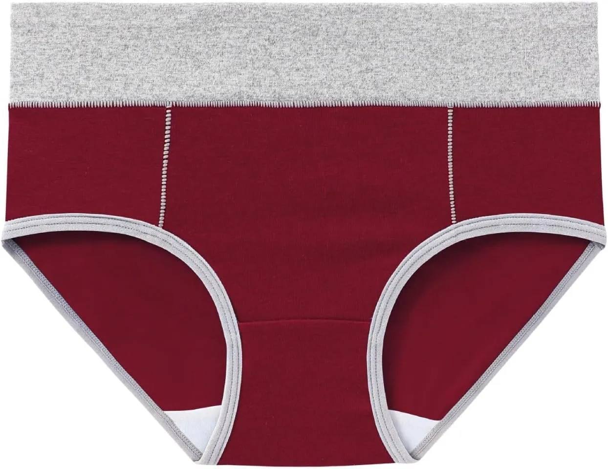 Women's 5 Pieces Briefs High Waist Stretch Underwear Soft Underpants Ladies Full Coverage Panties Solid Lingerie