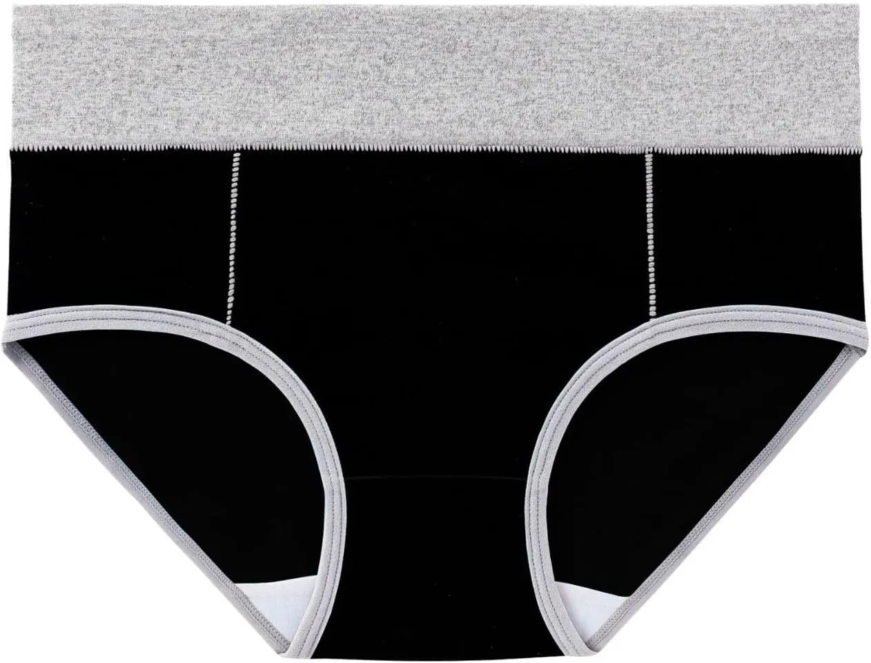 Women's 5 Pieces Briefs High Waist Stretch Underwear Soft Underpants Ladies Full Coverage Panties Solid Lingerie