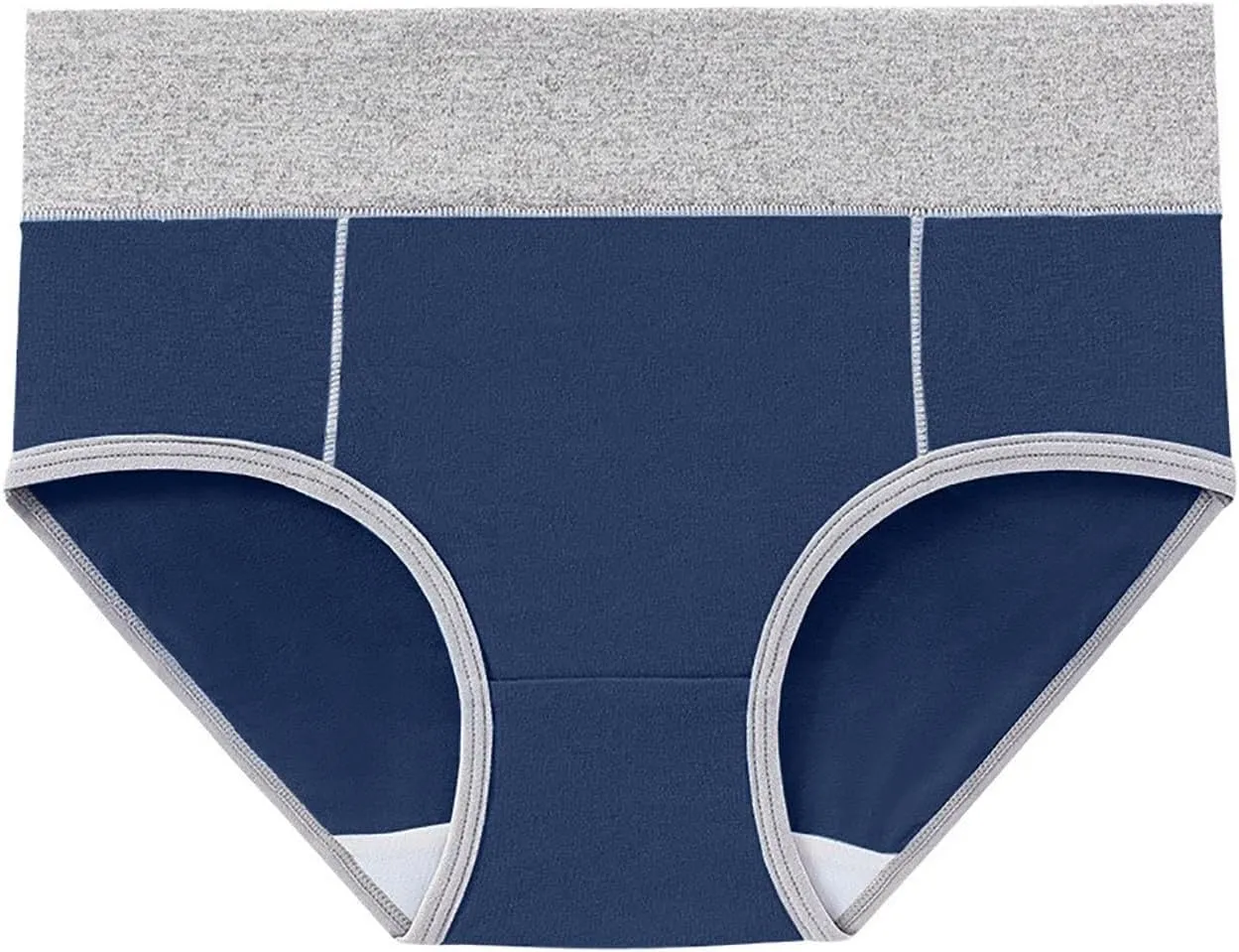Women's 5 Pieces Briefs High Waist Stretch Underwear Soft Underpants Ladies Full Coverage Panties Solid Lingerie