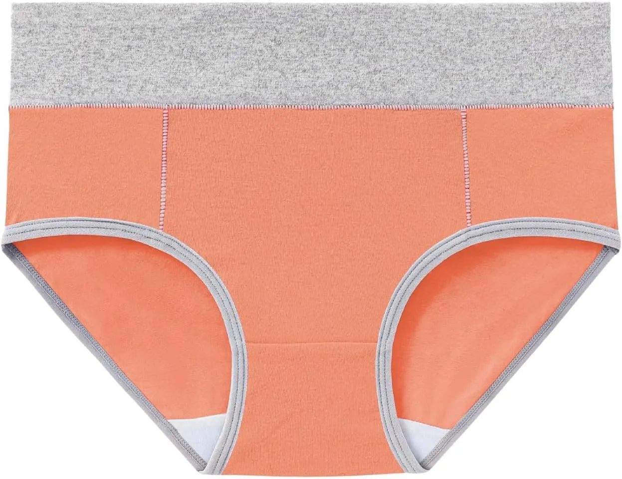 Women's 5 Pieces Briefs High Waist Stretch Underwear Soft Underpants Ladies Full Coverage Panties Solid Lingerie
