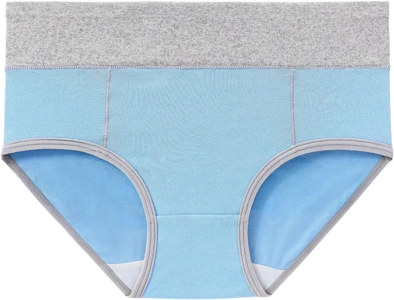 Women's 5 Pieces Briefs High Waist Stretch Underwear Soft Underpants Ladies Full Coverage Panties Solid Lingerie