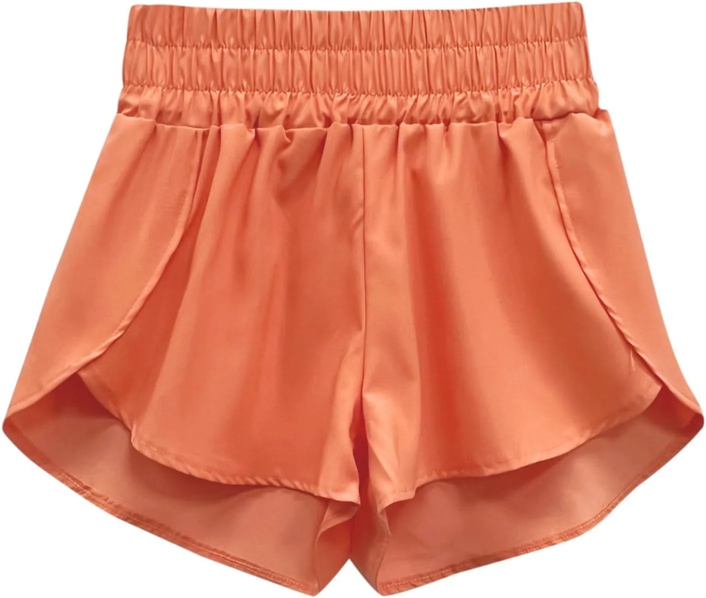 Women's Athletic Shorts Quick Drying High Waisted Side Slit Tennis Running Shorts Baggy Gym Elastic Workout Short