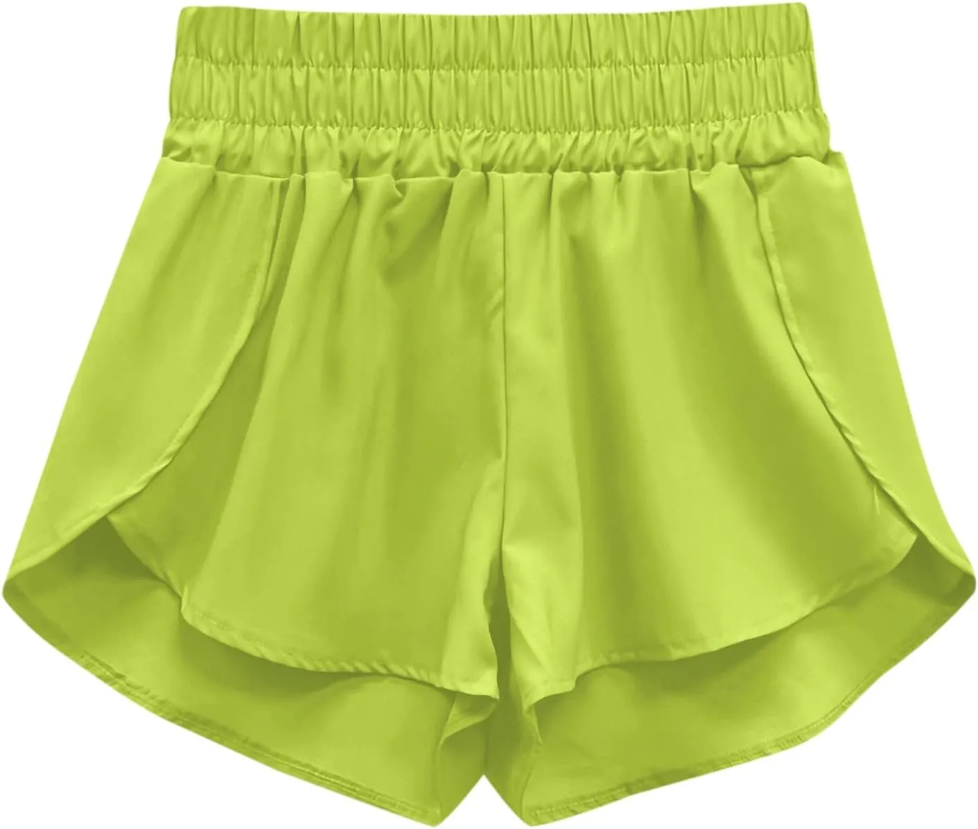 Women's Athletic Shorts Quick Drying High Waisted Side Slit Tennis Running Shorts Baggy Gym Elastic Workout Short