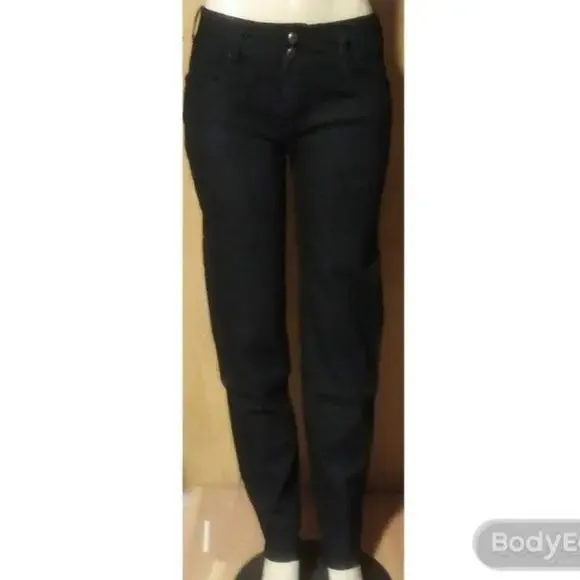 Women's Black Skinny Jeans with Hearts