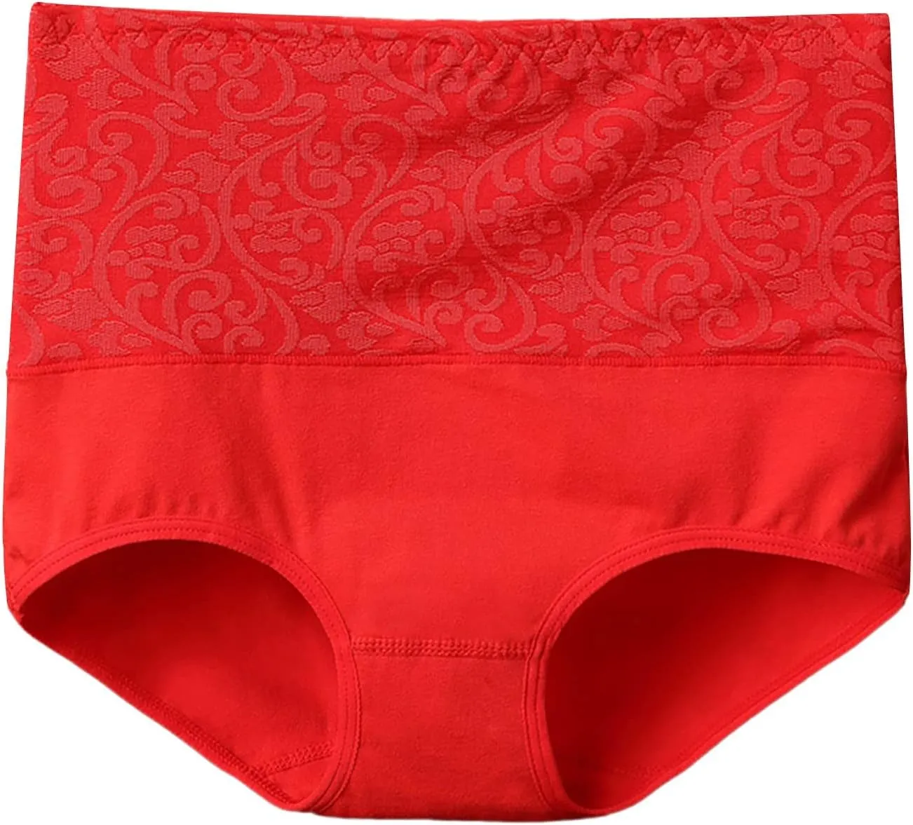Women's Cotton Underwear Briefs Tummy Control High Waisted Stretch Underwear Plus Size Full Coverage Ladies Panties