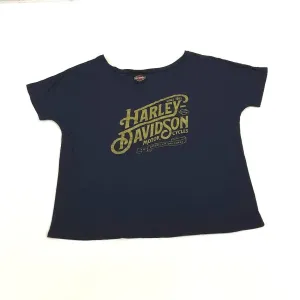 Women's Harley Davidson Dark Blue Short Sleeve Thin T-shirt - Size None