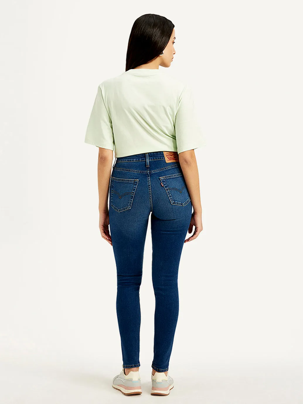 Women's High Rise 721 Skinny Dark-Blue Jeans