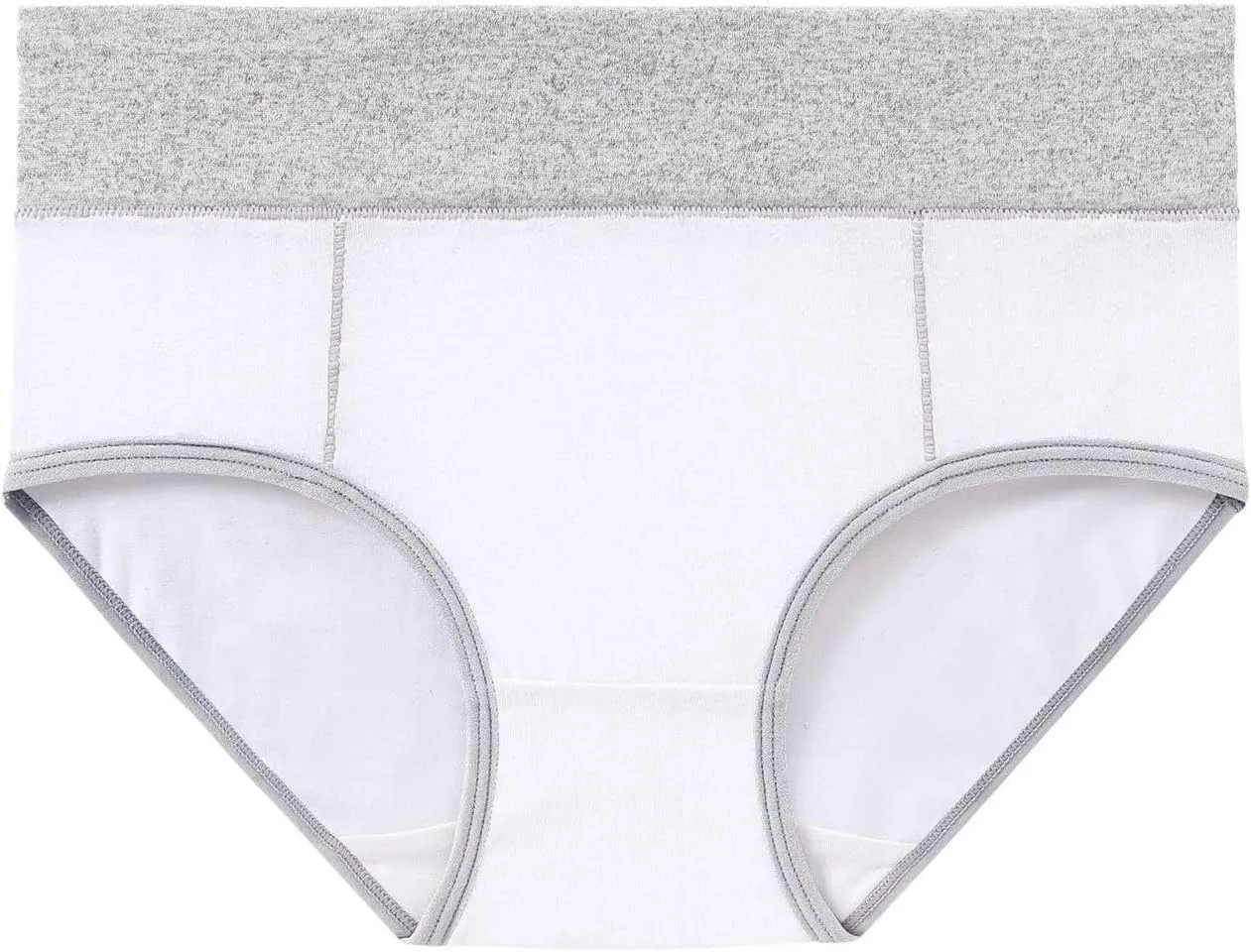 Women's High Waisted Cotton Underwear Soft Stretch Full Coverage Panties Multiple Colors Underpants Briefs 3 Pack