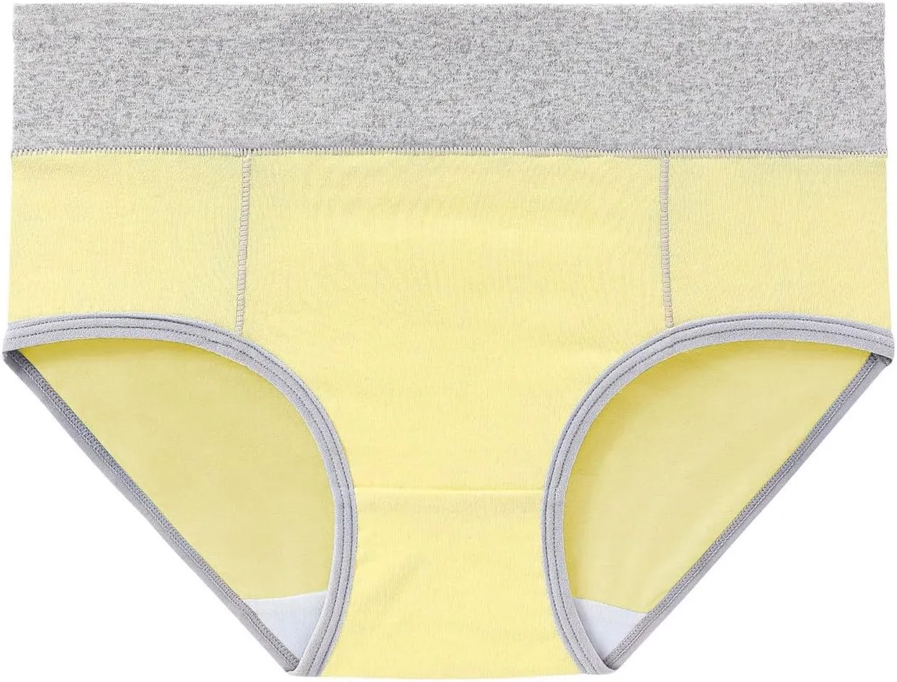 Women's High Waisted Cotton Underwear Soft Stretch Full Coverage Panties Multiple Colors Underpants Briefs 3 Pack