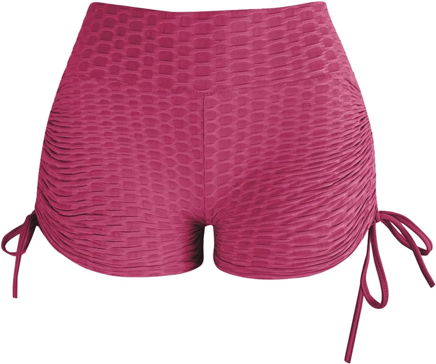 Women's High-Waisted Workout Running Shorts,Tie Waist,Summer Casual Style