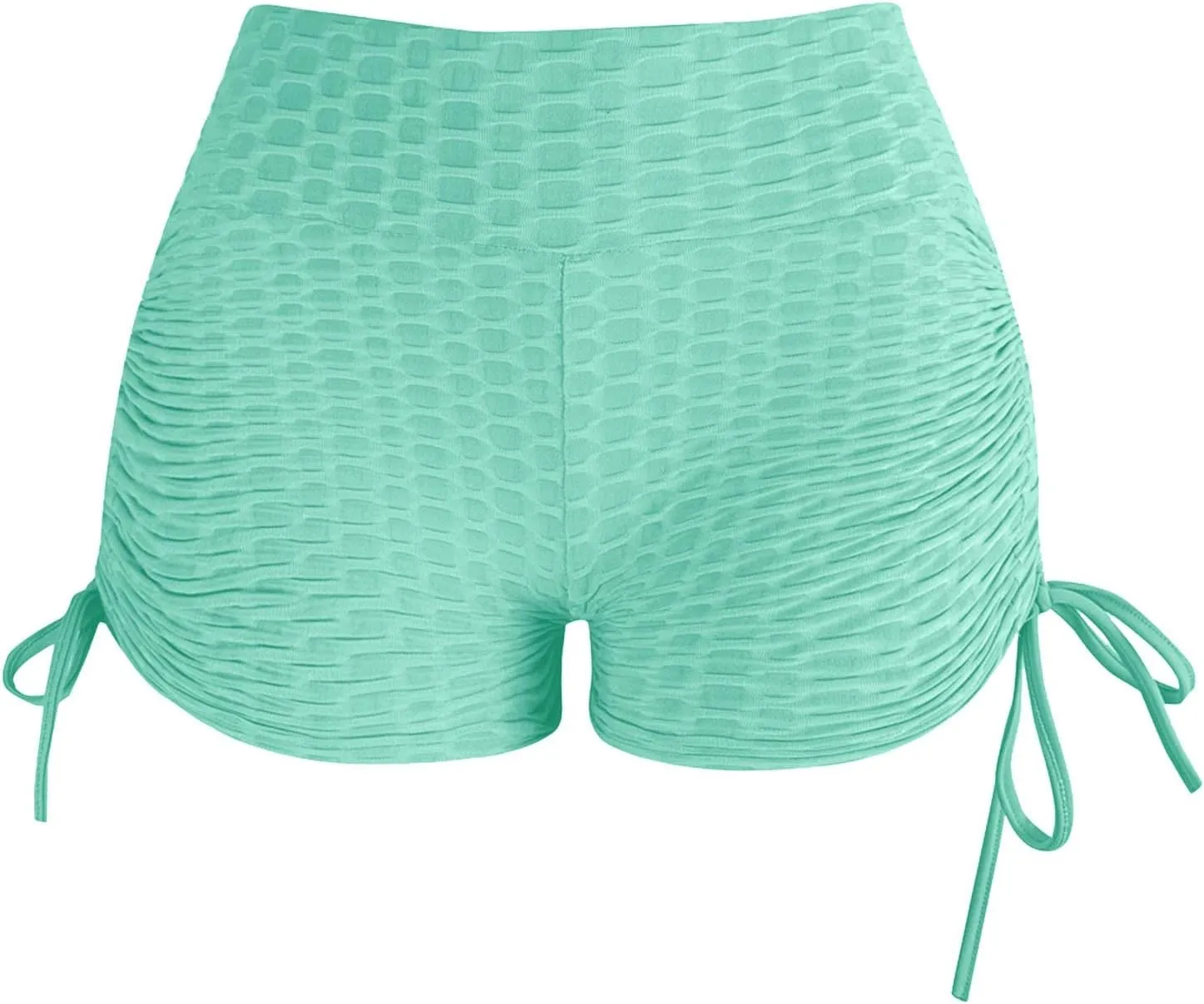 Women's High-Waisted Workout Running Shorts,Tie Waist,Summer Casual Style