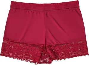 Women's Lace Boxer Briefs High Waist Hip Lift Underwear Ice Silk Lightweight Thin Breathable Legging Boyshorts