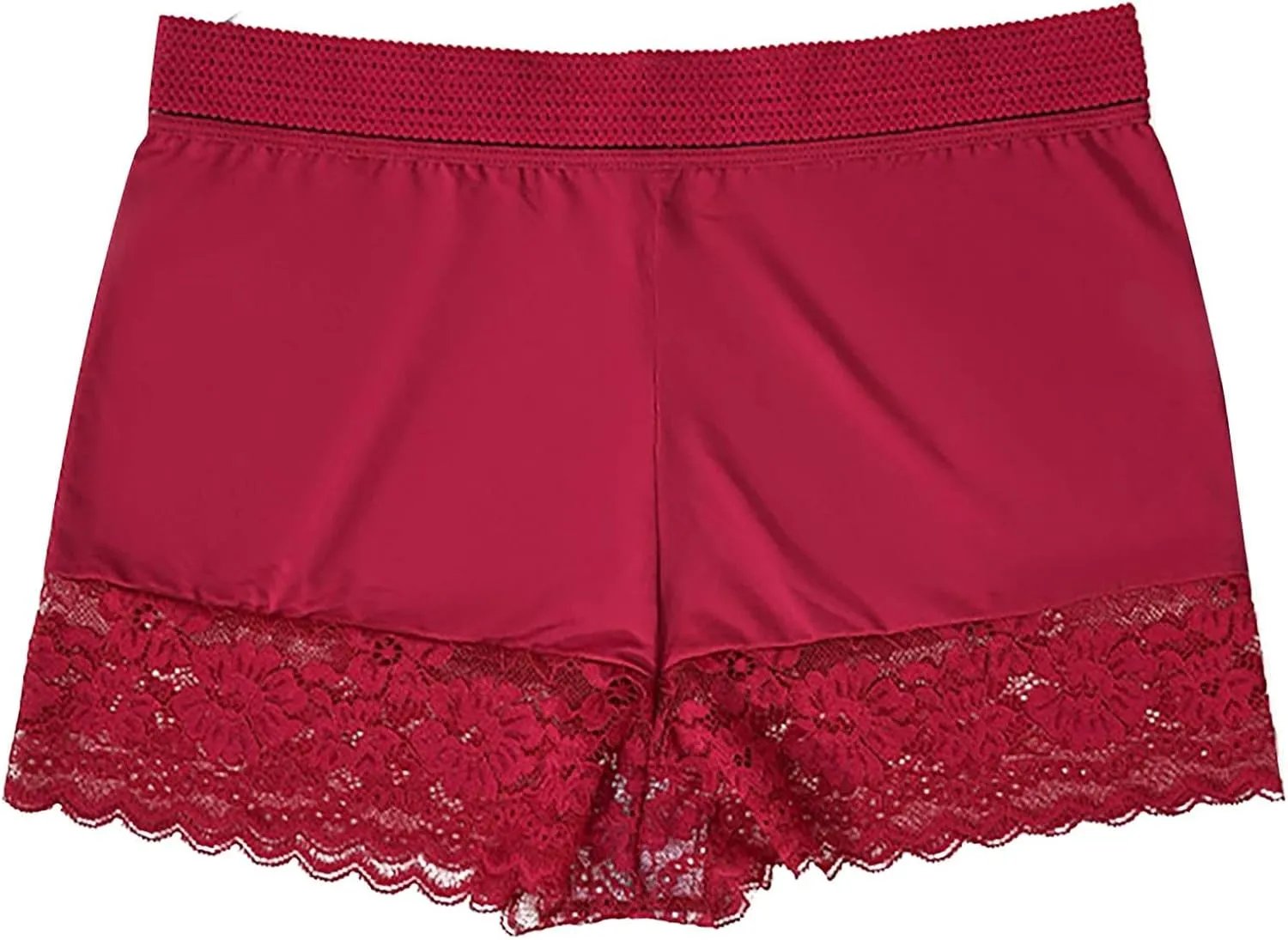 Women's Lace Boxer Briefs High Waist Hip Lift Underwear Ice Silk Lightweight Thin Breathable Legging Boyshorts