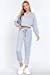Women's  Long Dolman Sleeves Crew Neck Hacci Crop Top
