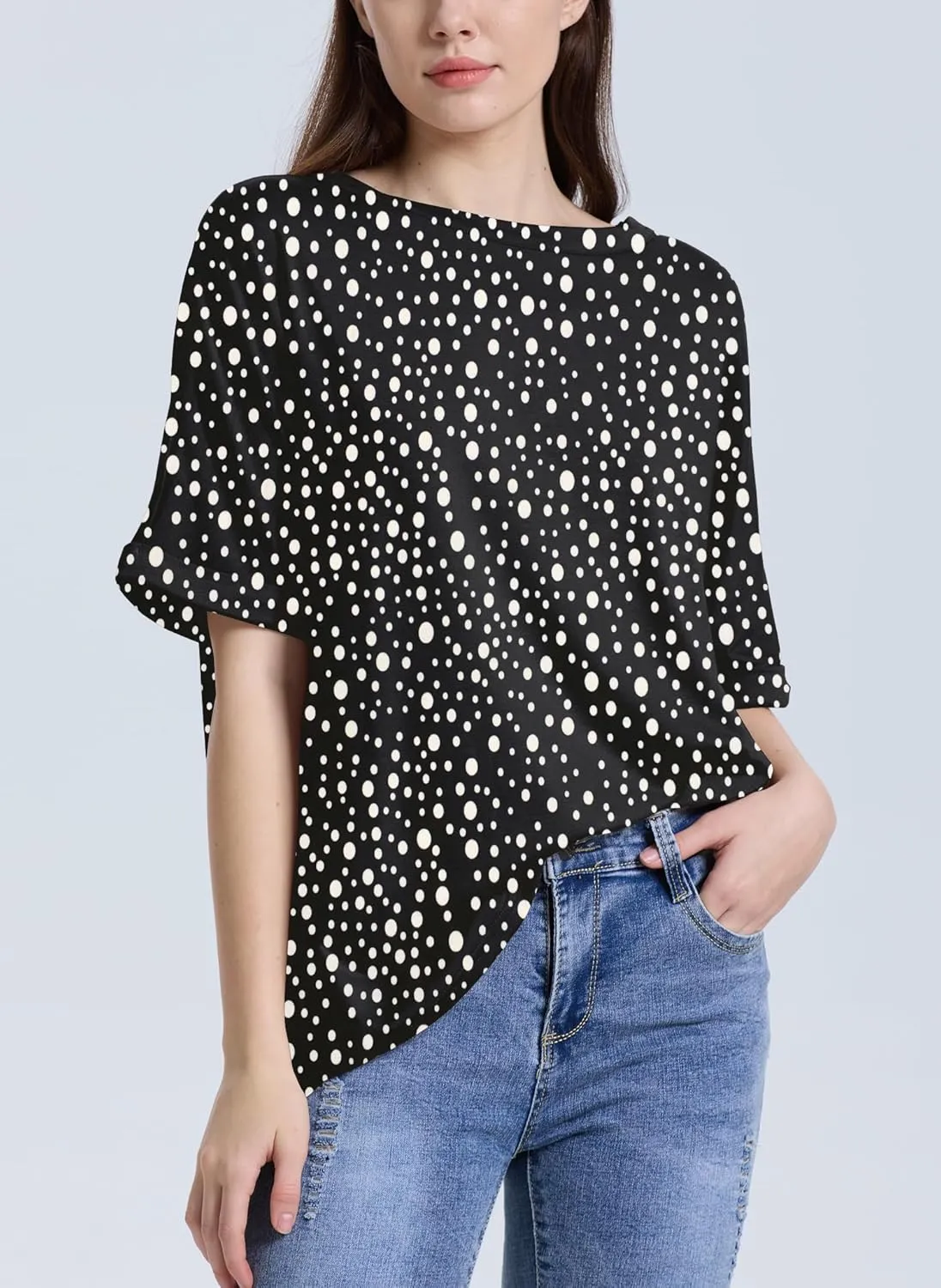Women's Oversized T Shirts Short Sleeve Crewneck Summer Tops Casual Loose Basic Tee Shirts