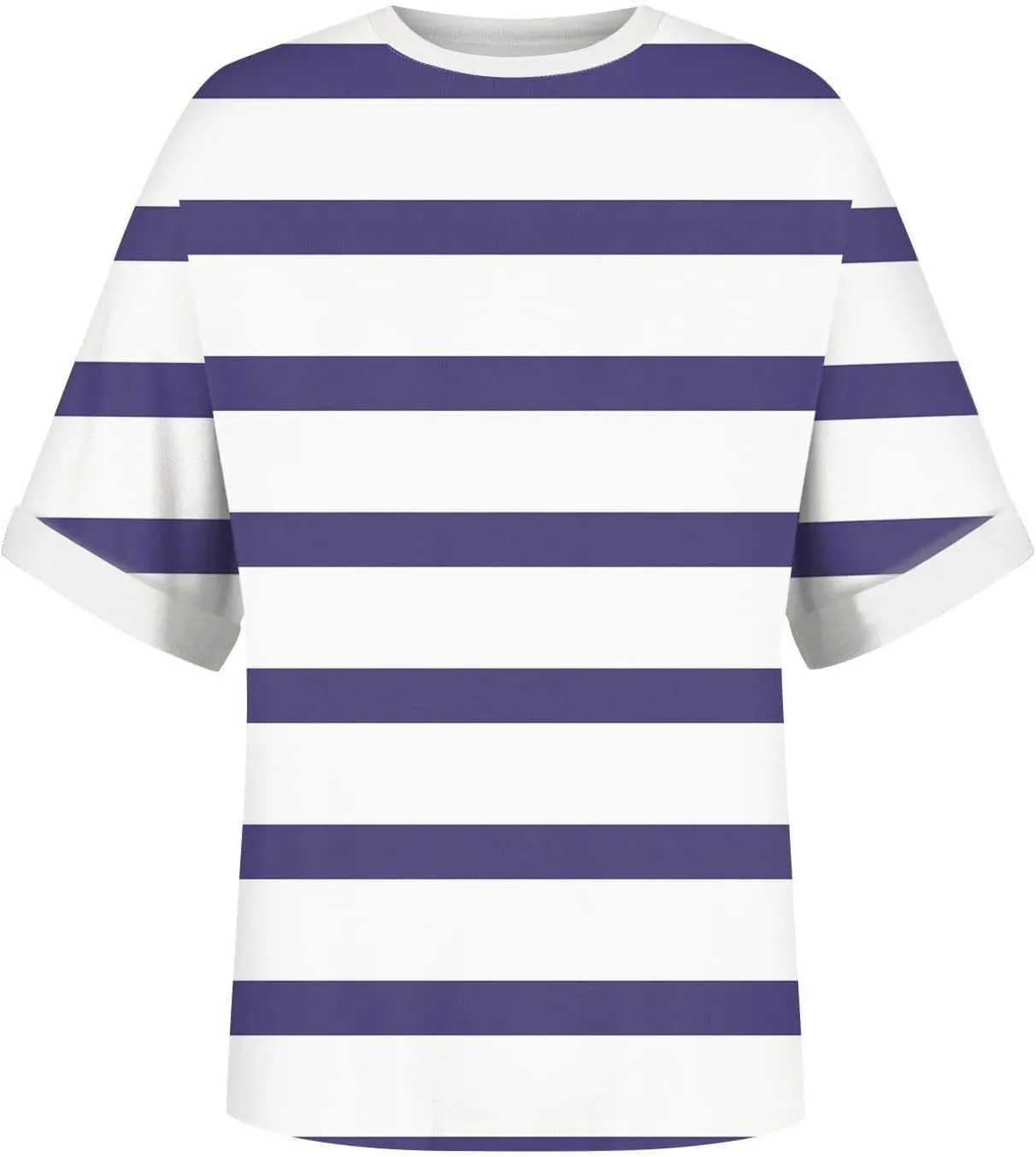 Women's Oversized T Shirts Short Sleeve Crewneck Summer Tops Casual Striped Color Block Tee Shirt 2024 Trendy Clothes