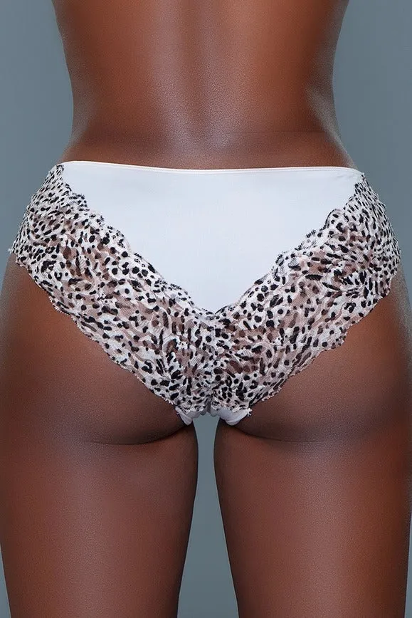 Women's (Pack of 3) Floral Lace Waist & Hem Design Mid Rise Bikini Panty