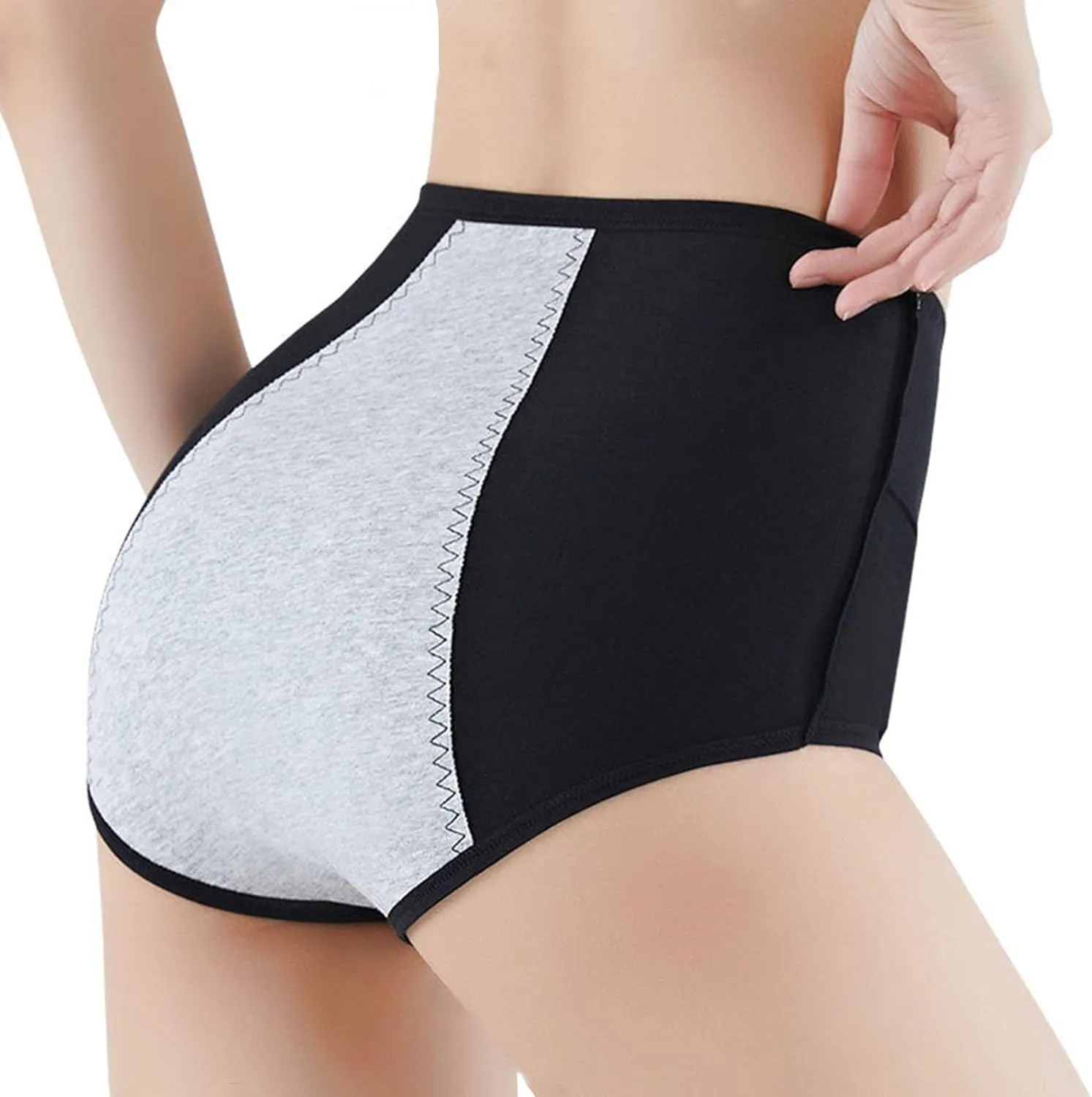 Women's Panty Underwear Seamless Breathable Stretch High Waist Briefs Underpant Soft Comfy Organic Cotton Panties