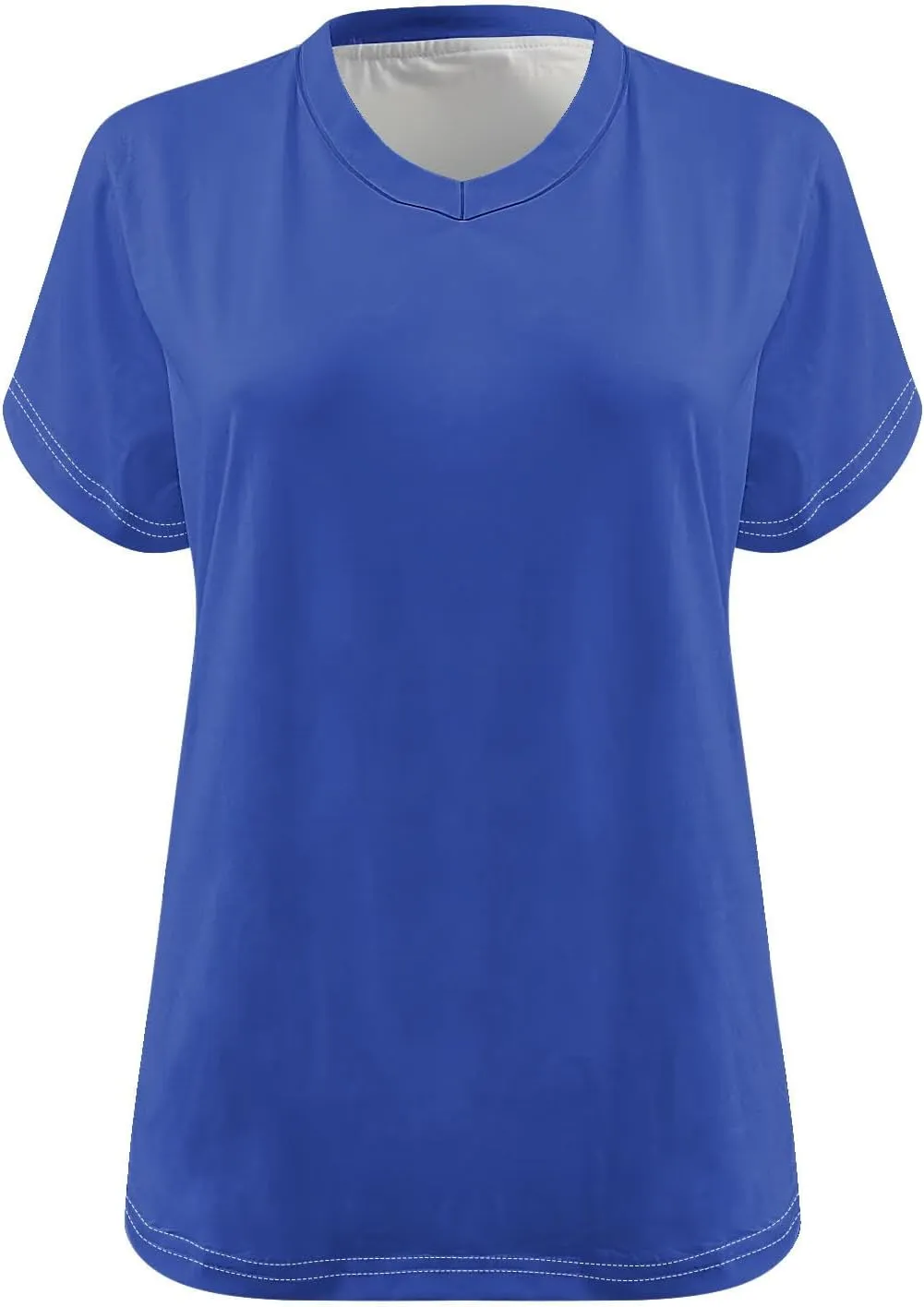 Womens Plus Size T Shirt V Neck Loose Fit Short Sleeve Tunic Top Summer Casual Tops Oversized Solid Blouse