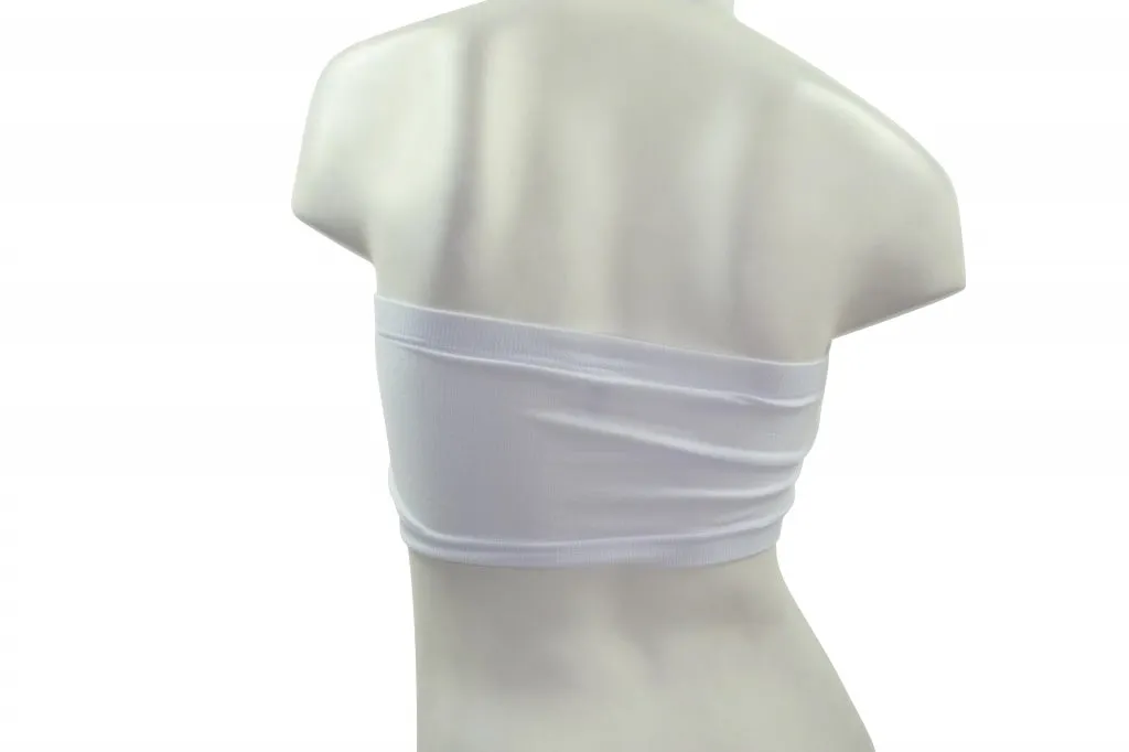 Women's Plus-Size White Bandeau Bras