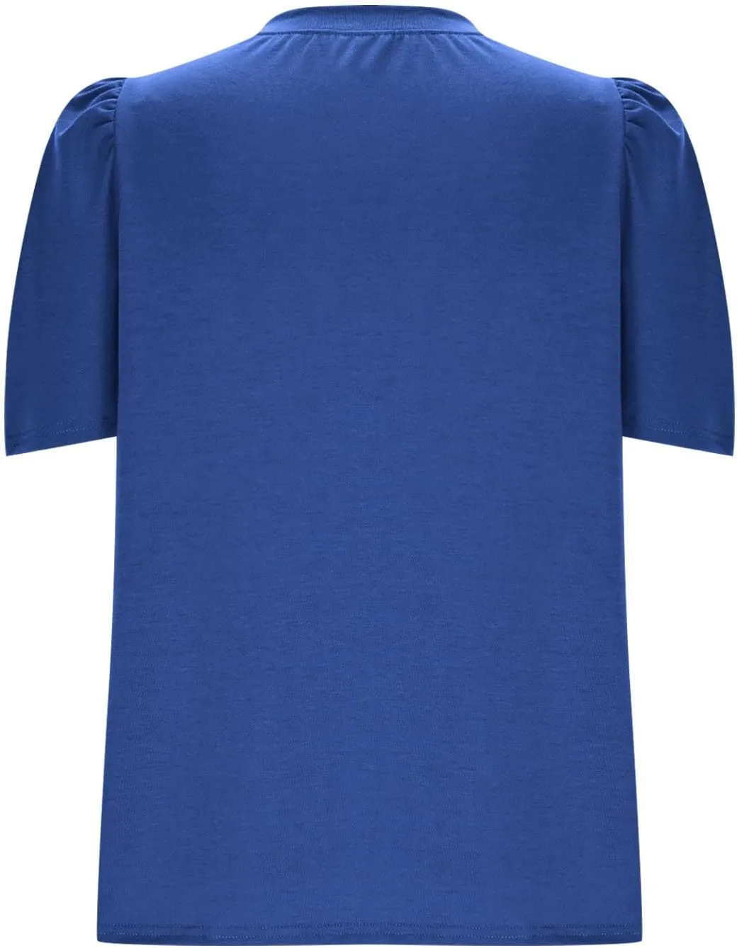 Womens Puff Sleeve Tops Crew Neck Solid Color Basic Tee Shirts Casual Short Sleeve Summer Blouses