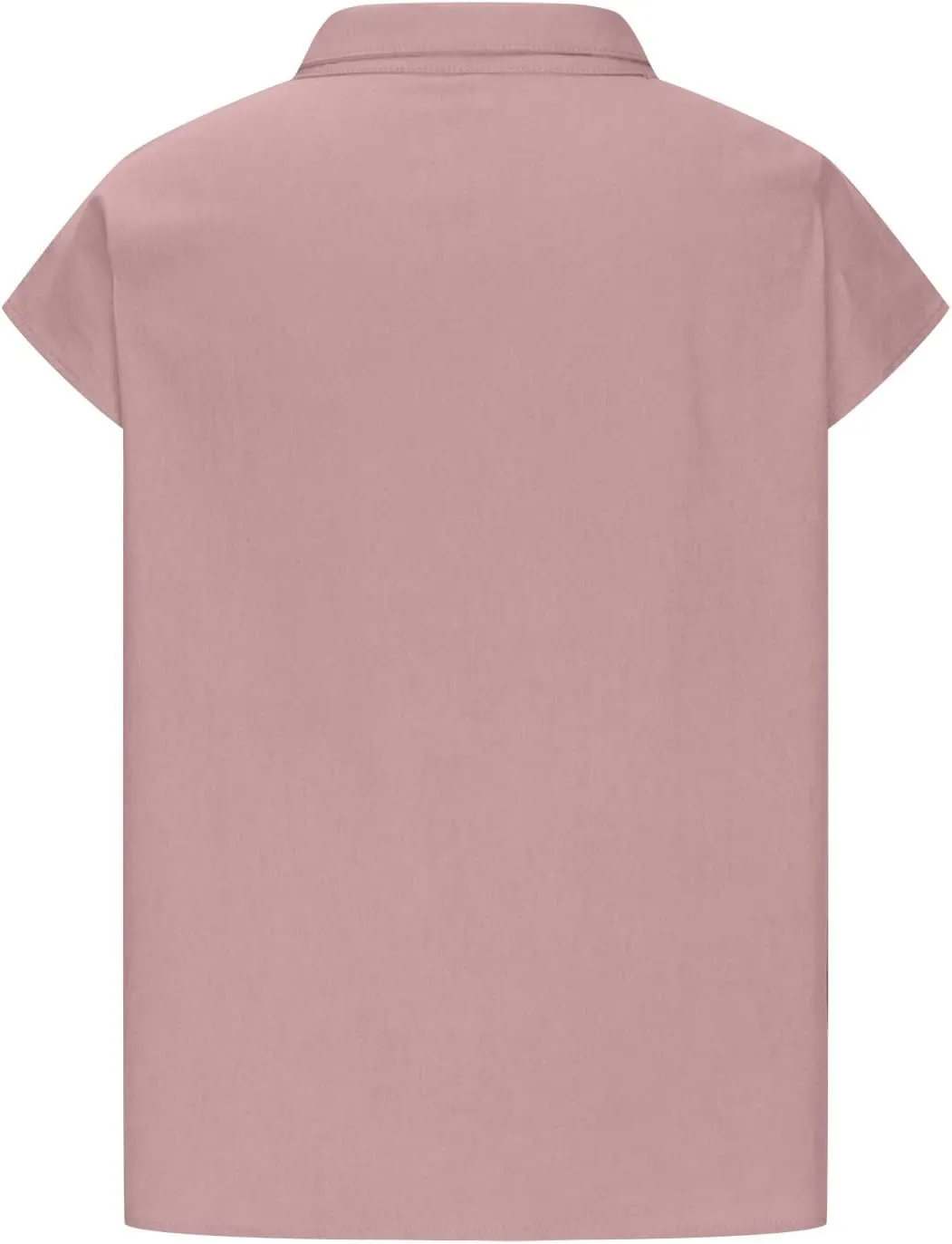 Womens Short Sleeve Button Cotton Linen Tops Simple Solid Color Tees Shirts Loose Casual Fashion Blouse