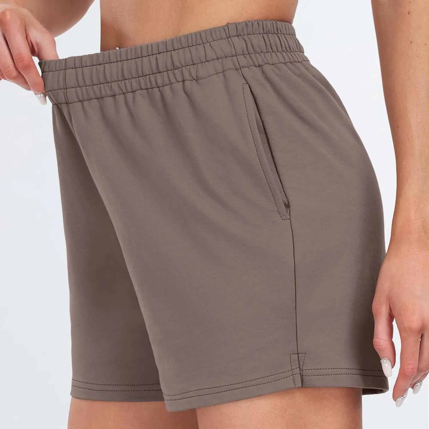 Women's Shorts Casual Summer Drawstring Comfy Elastic High Waist Athletic Shorts Baggy Sweat Shorts with Pockets