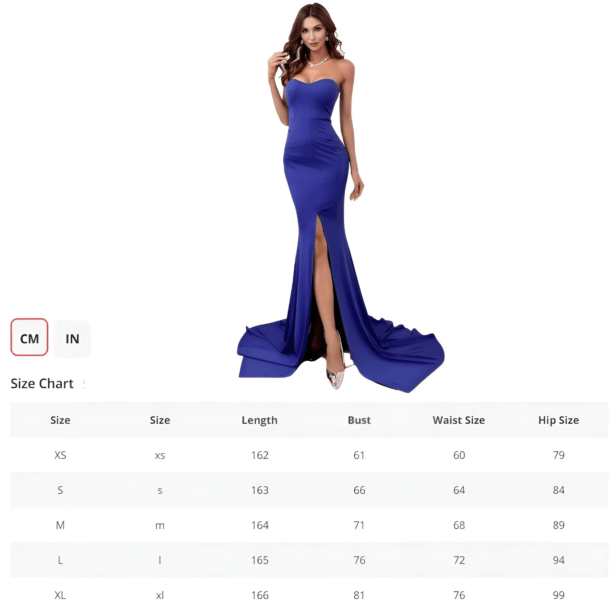 Women's Strapless Maxi Dress
