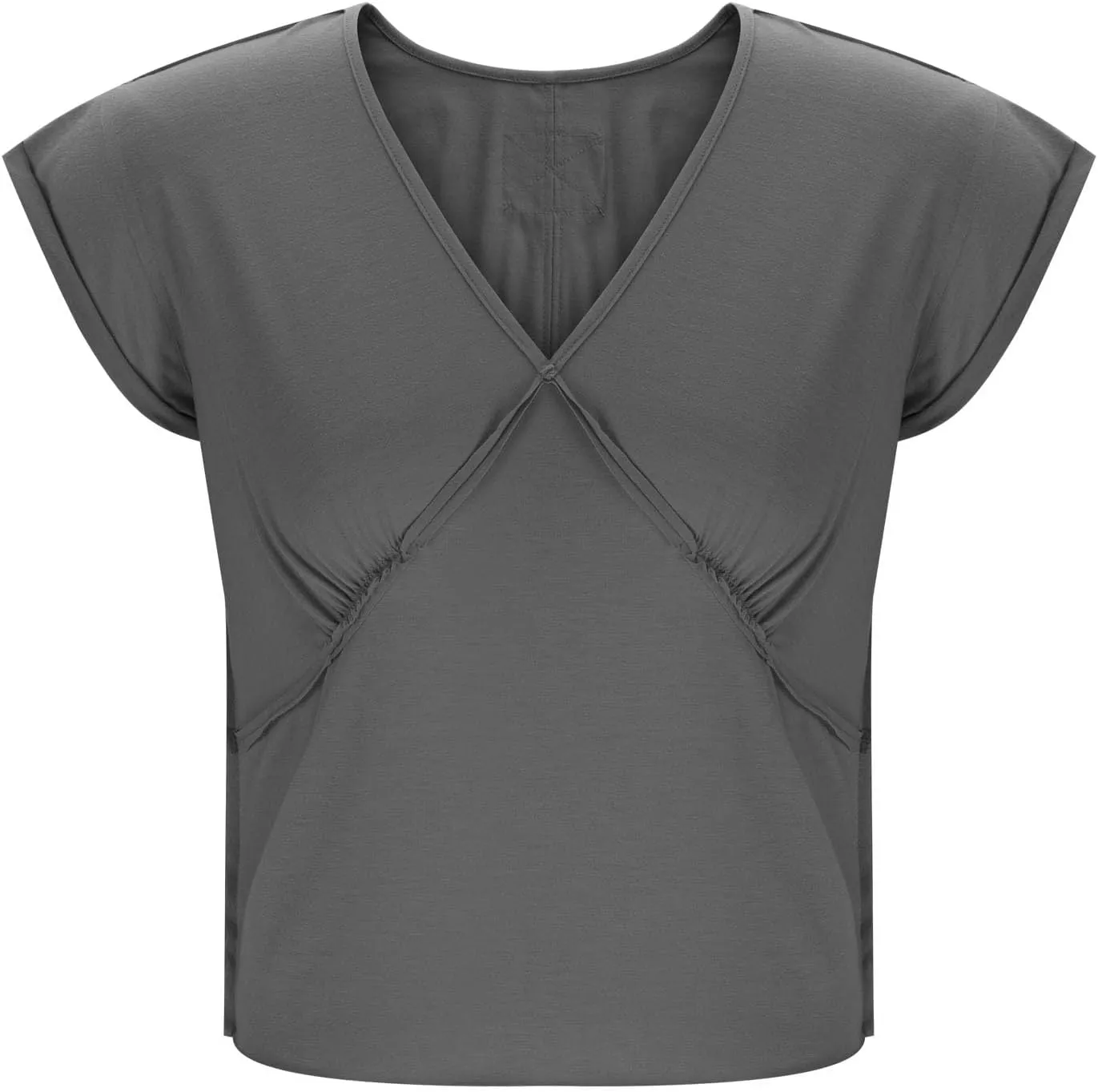 Womens Tank Top Sexy Deep V Neck Crop Tops Low Cut Summer Cap Sleeve T Shirts Y2k Slim Fit Tees