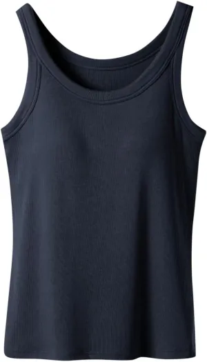 Womens Tank Tops with Built in Shelf Bra Casual Sleeveless Ribbed Sleeveless Gym Yoga Shirts Workout Camisole