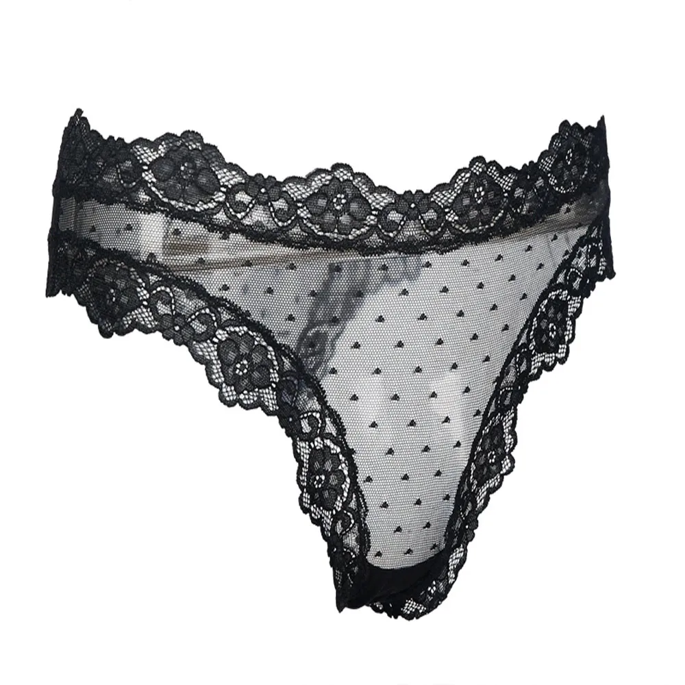 Women's Underwear | Black Lace Low-Rise Panties