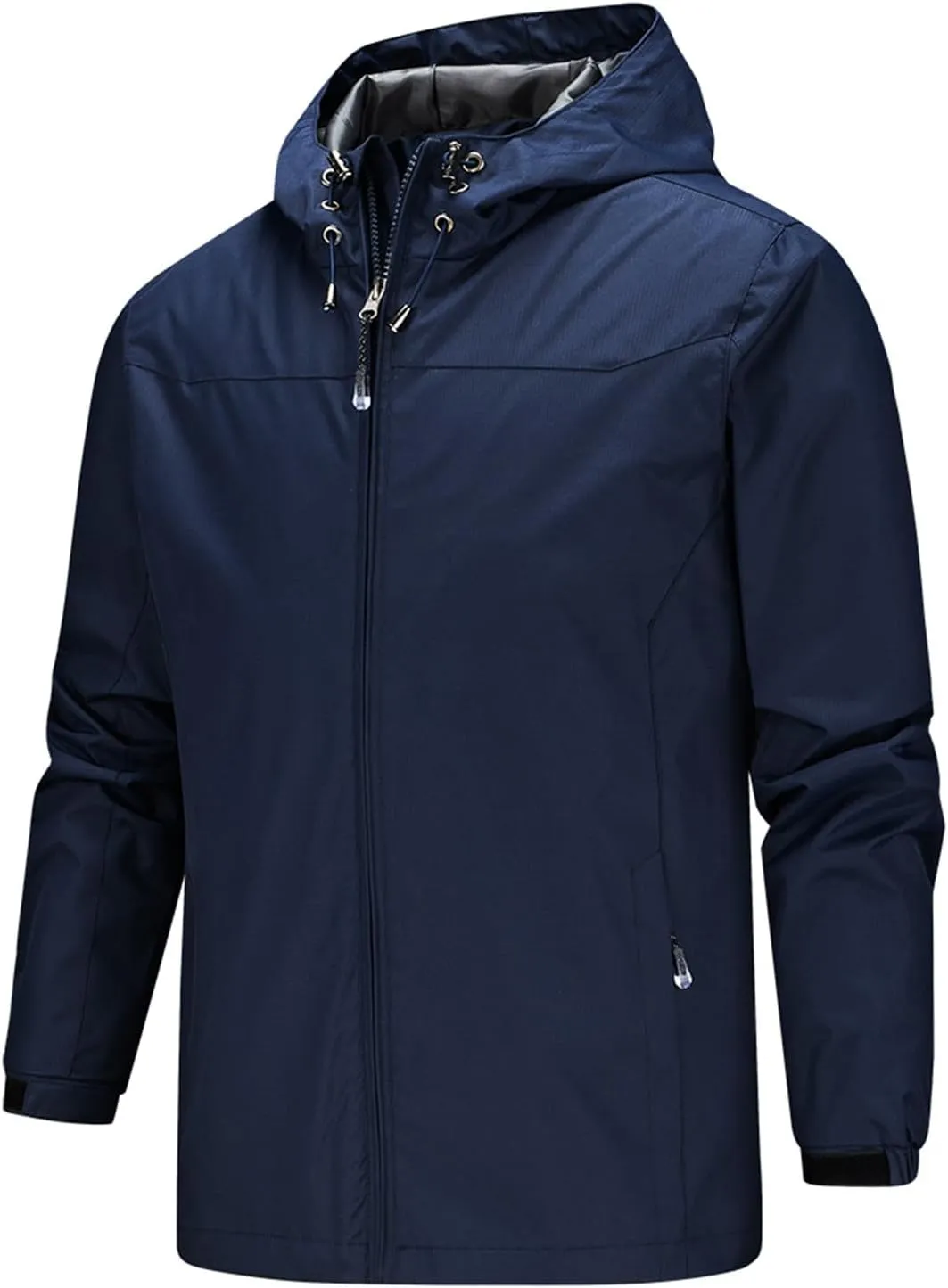 Womens Waterproof Rain Jacket Hooded Windproof Windbreaker Midweight Raincoat Outdoor Hiking Sun Protection Coat