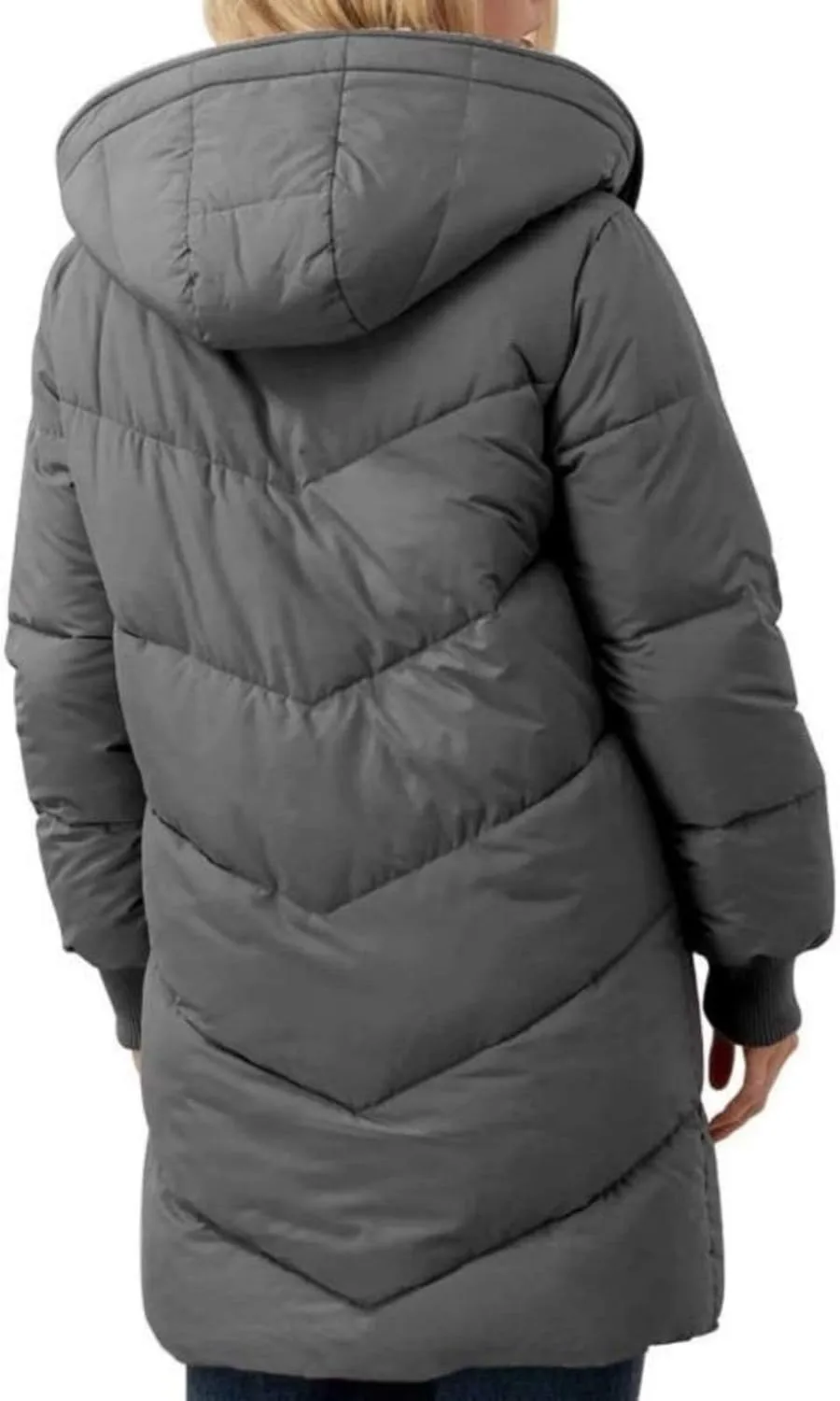 Women's Winter Down Jackets Sherpa Lined Long Puffer Jacket Button Down Zip Up Hooded Coats Thicken Warm Outwear Coat