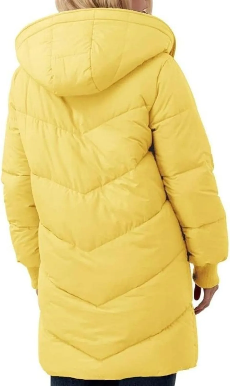 Women's Winter Down Jackets Sherpa Lined Long Puffer Jacket Button Down Zip Up Hooded Coats Thicken Warm Outwear Coat