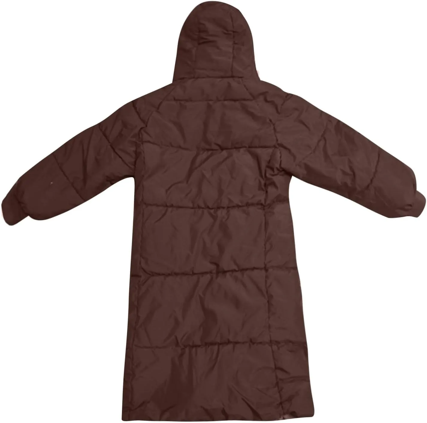 Women's Winter Warm Thicken Hooded Puffer Coat Knee Length Quilted Down Coats Long Lightweight Outwear Parka Jacket