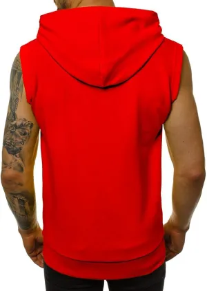 Workout Sleeveless Hoodies for Men Full-Zip Tank Tops Summer Shirts Muscle Fitted Athletic Tank Tops Summer Outfits