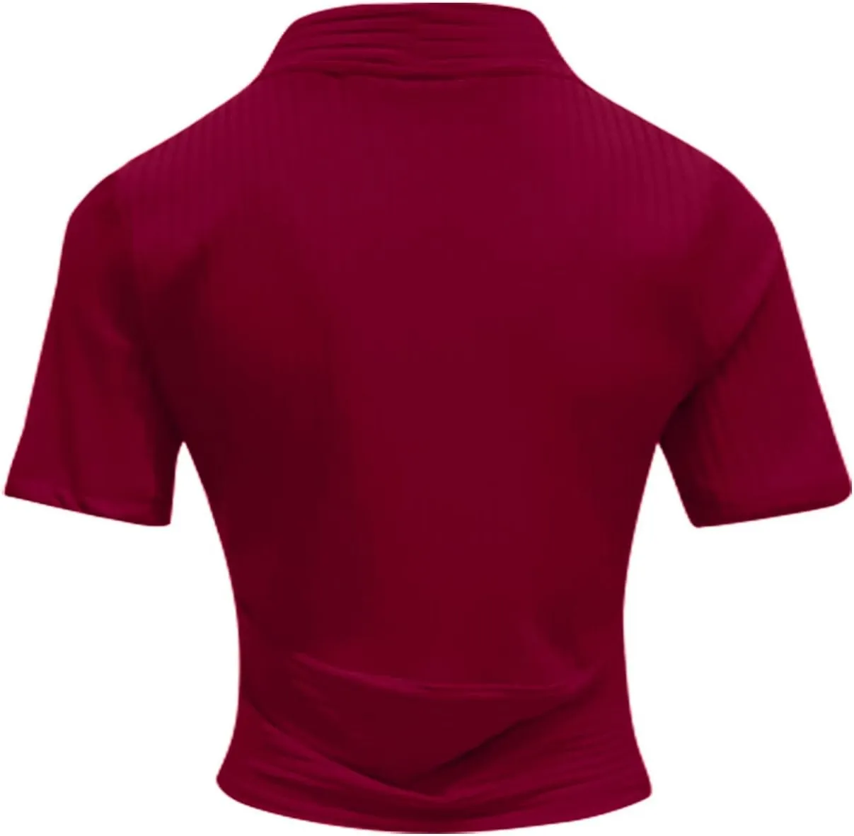 Workout Tops Womens Summer Sexy Short Sleeve Crop Top Solid Deep V Neck Shirts Casual Trendy Slim Fit Tees Blouses