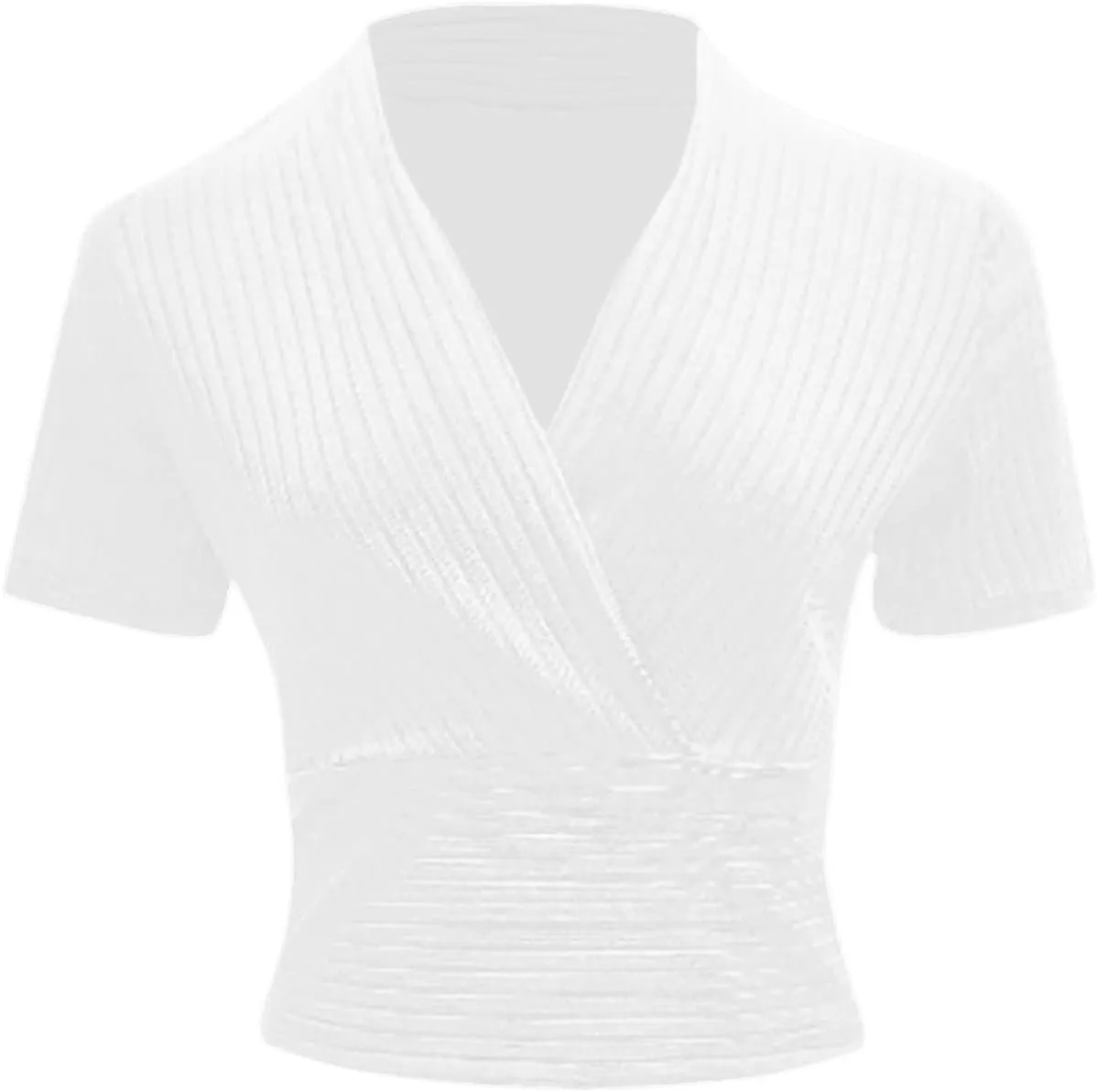 Workout Tops Womens Summer Sexy Short Sleeve Crop Top Solid Deep V Neck Shirts Casual Trendy Slim Fit Tees Blouses