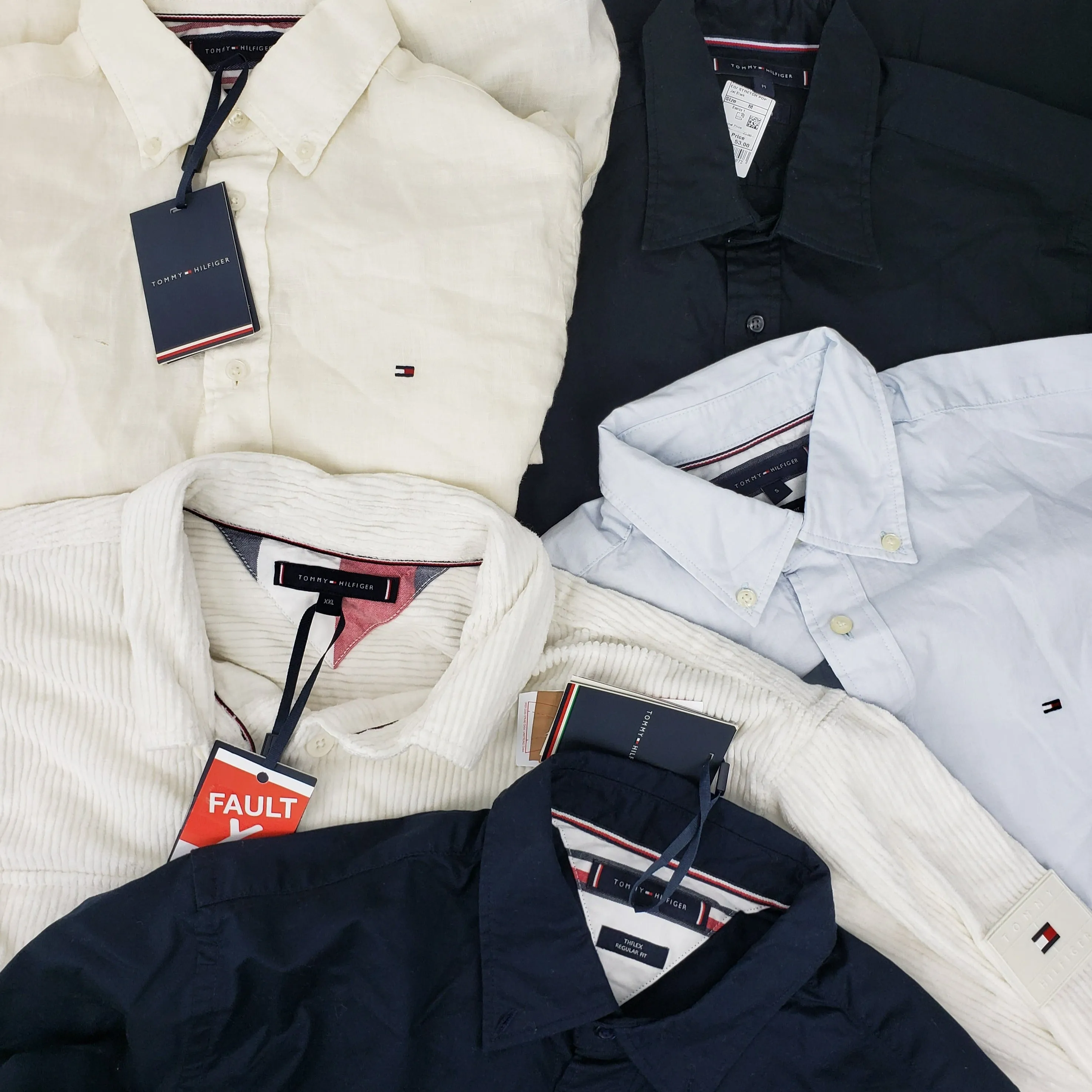 x5 Men's Tommy Hilfiger Colourful Casual Shirts Bundle