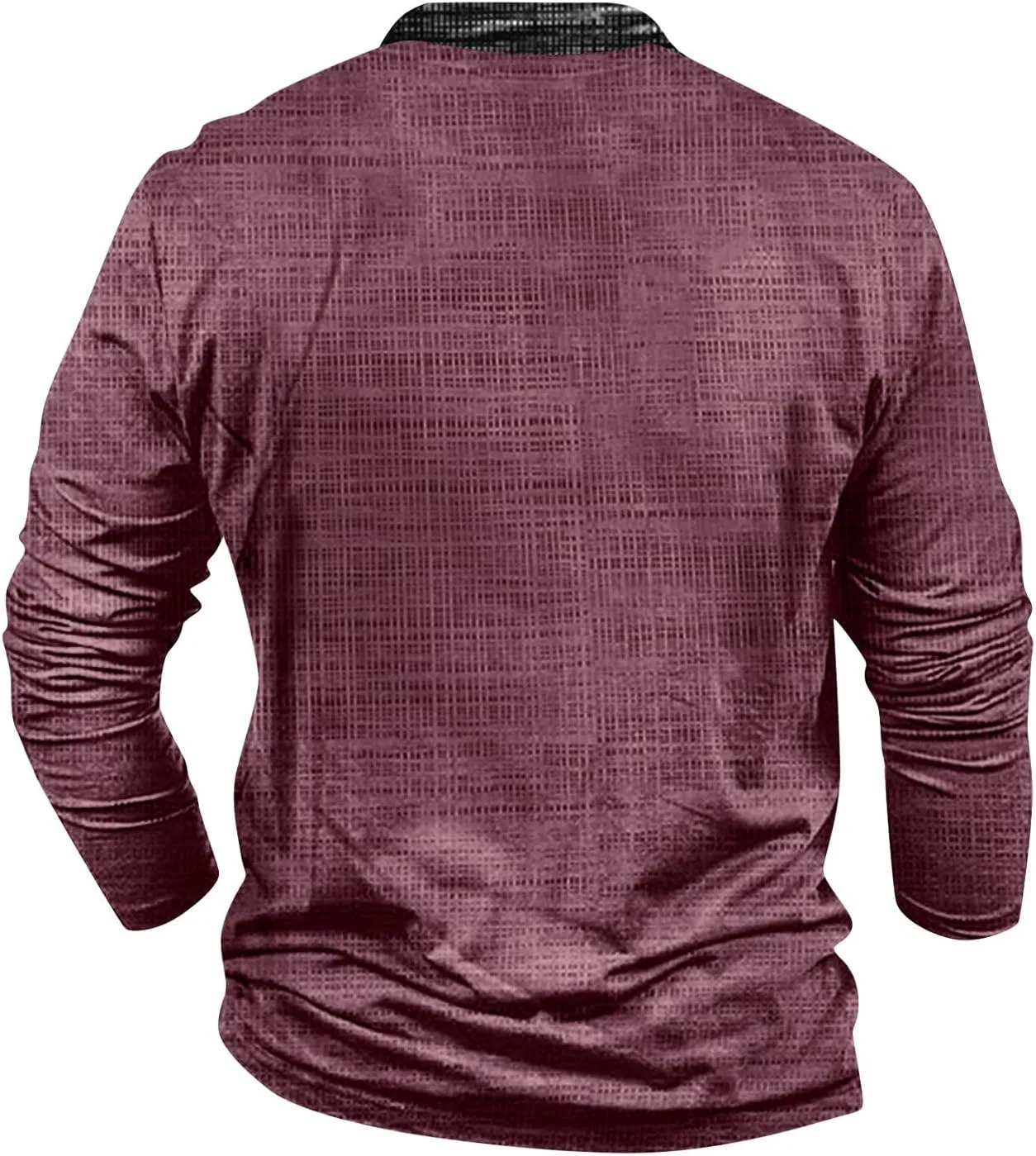 Ymosrh Men's Polo Shirts V-Neck Sweater 3D Digital Printing Stand Collar 3 Button Vintage Shirts, M-3XL