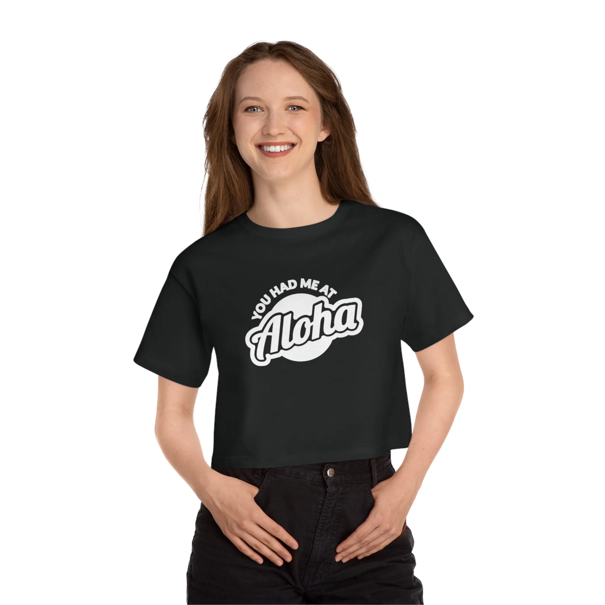 YOU HAD ME AT ALOHA CROP TOP