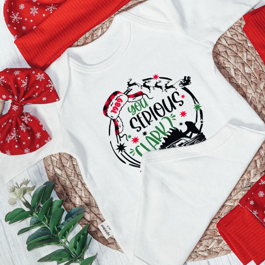 You Serious Clark Christmas Baby Onesies and Long Pants Set | National Lampoon's Christmas Vacation Baby Onesie