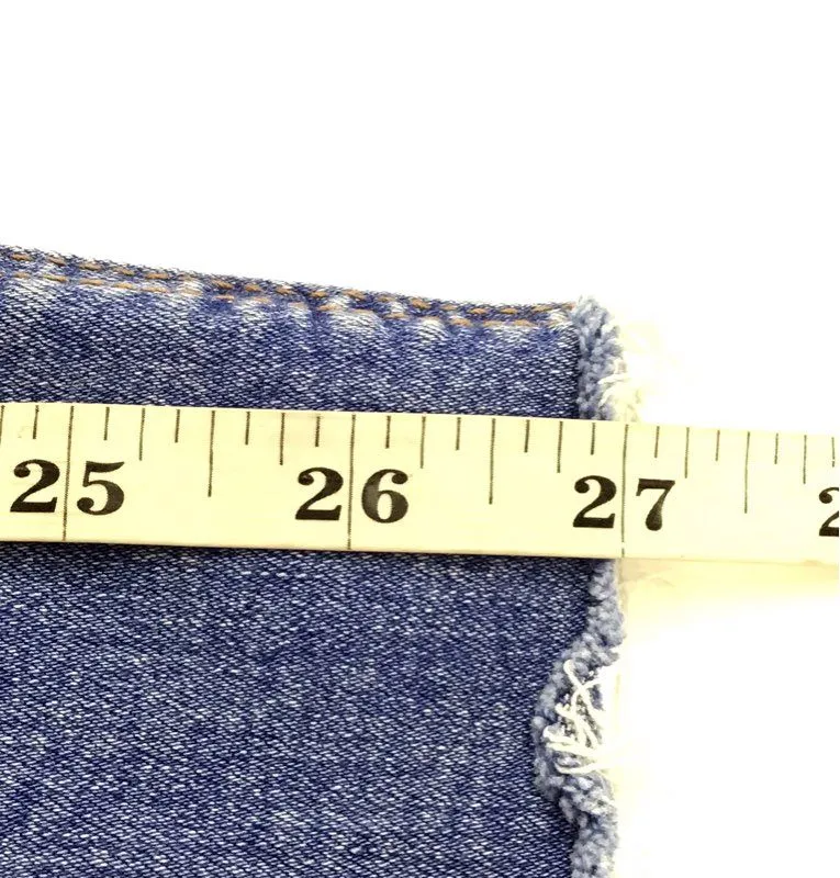 Zara Women's Blue Medium Wash Raw Hem Denim Skinny Jeans - Size 12